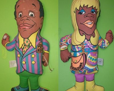 Vintage 1970 Flip Wilson Geraldine Pull-String Talking Plush Doll - *Non Working