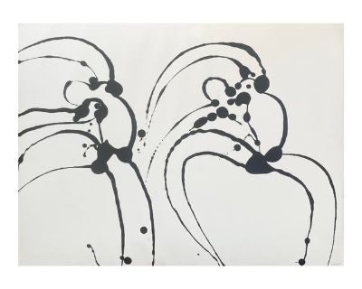 1987 Abstract Figures Painting by Jack Hooper