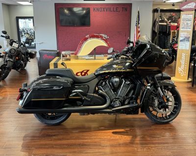 2026 Indian Motorcycle Challenger Dark Horse 112 w/PowerBand Audio Black Crystal w/Black Metalli, 2026 Indian Motorcycle Challenger Dark Horse 112 w/PowerBand Audio Black Crystal w/Black Metallic & Championship Gold Featuring a chassis mounted fairing, blacked-out finishes, and the liquid-cooled PowerPlus 112 cu-in engine with 126 HP. Includes Rider Assist and PowerBand Audio Package. Features ...