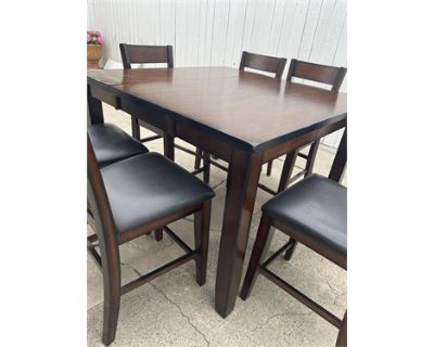 Wood table 54x54 6chairs
