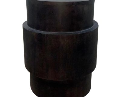 Modern Ebony Finished Solid Wood Accent Table