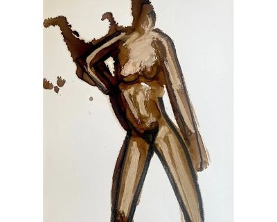 1984 Abstract Figure Painting by Jack Hooper, II