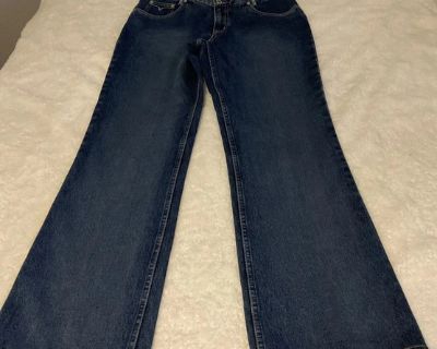 Lawman Womans Vintage Slim Boot Cut Jeans W/ Rhinestone Pockets Size 11.