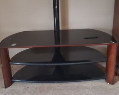 Tv stand with mounting post