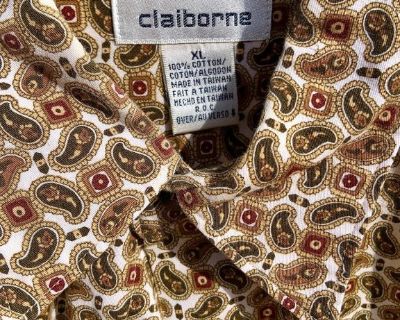 Mens Clairborne LS  Casual Cotton Shirt (XL)