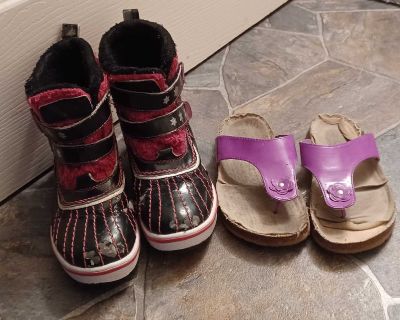 Size 1 Girls Sandals and Boots
