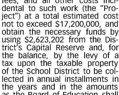 NOTICE OF SPECIAL SCHOOL DISTRICT MEETING OF THE VOTERS OF THE LAFAYETTE CENTRAL...