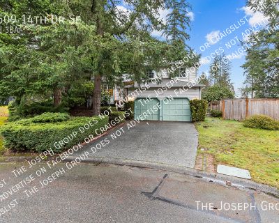 13509 14th Dr Se. Discover comfort and convenience in this charming 3-bedroom home located in desirable Mill Creek. Enjoy a large fenced yard with an expansive patio, ideal for outdoor gatherings, relaxation, and play. Inside, the spacious primary bedroom offers a peaceful retreat with an attached bathroom for added comfort. A versatile bonus room opens directly to the patio and backyard, creat...