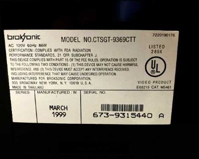 Old TV w/ built-in VHS player