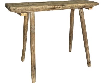 19th Century French Primitive Wood Bench