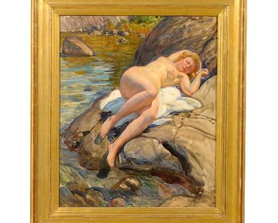 Swedish Nude Painting, Circa 1920