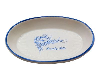 The Bistro Garden in Beverly Hills Porcelain Ashtray Dish Collectible 70s