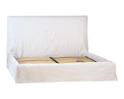 White Linen Queen Bed