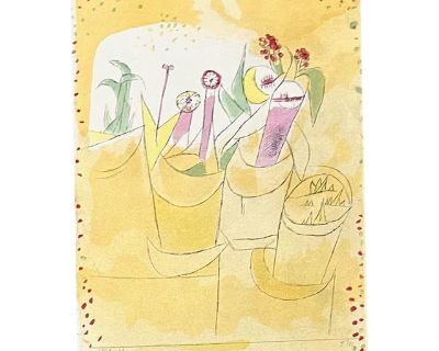 1947 Paul Klee Engraving 21 Flower Table 1920