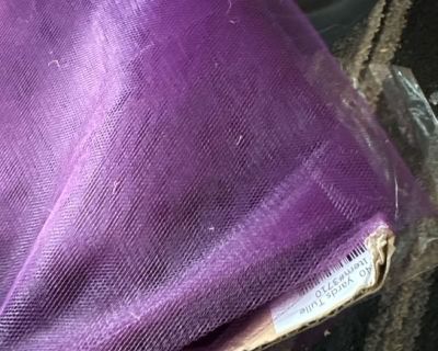 Purple, cream, and white tulle