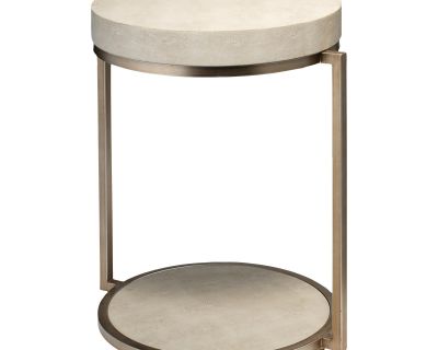 Chester Round Side Table in Ivory