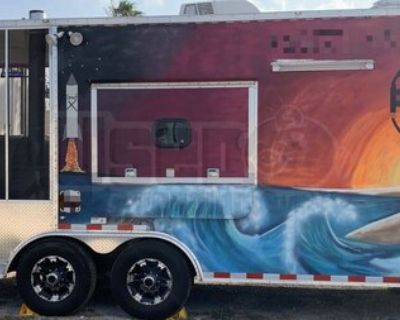 2020 8.5' x 24' Cargo Craft Barbecue Concession Trailer with Pro Fire Suppression + Porch