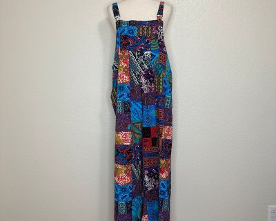 Women s Size 3XL Patchwork Overall Jumpsuit