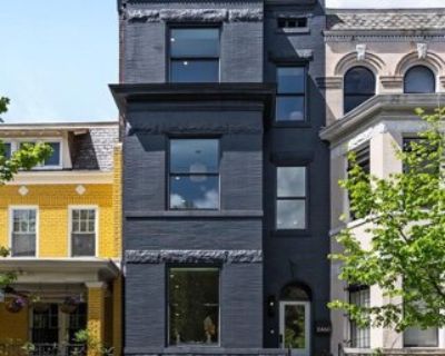2460 Ontario Rd NW. Historic Elegance Reimagined | This luxury full renovation by Ziba Management is a showstopper Victorian rowhome in the heart of the city, where historic charm meets curated, high-end design. Set on a quiet, tree-lined block, the home's charcoal-painted brick facade and turreted roofline offer striking curb appeal and a hint at the refined craftsmanship found throughout. Ins...