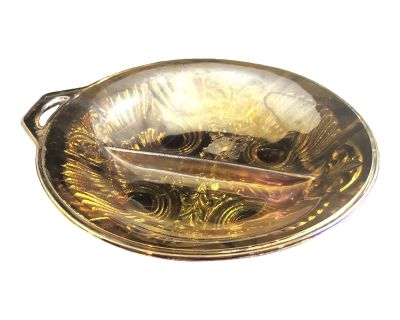 Carnival Glass Divided Candy Dish or Catchall