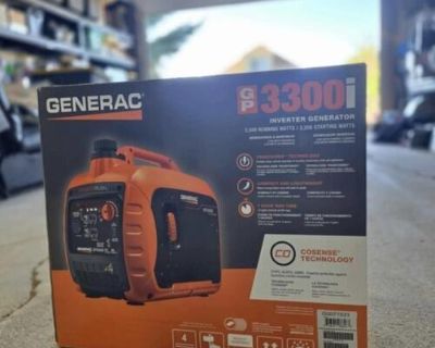 Generac 3300i Generator, brand new never used, $750