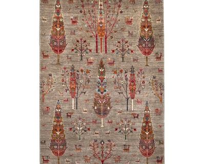 Vintage Persian Gabbeh Wool Tree of Life Rug – 173x243 Cm