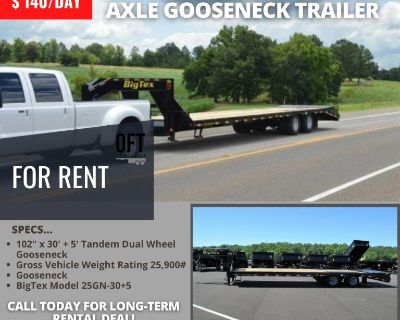 Trailers for rent in Central Tx. New Heavy Duty Tandem Dual Axle Gooseneck Trailer