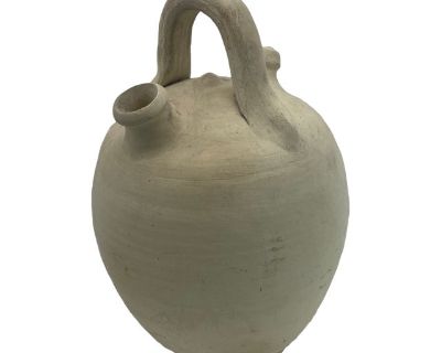 Clay Vessel With Handle and Spout