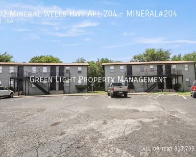 1702 Mineral Wells Hwy Apt 204. MOVE IN SPECIAL - FREE 1ST MONTH'S RENT. Spacious 2 Bedroom Apartment with Modern Upgrades in Weatherford, TX Discover the perfect blend of comfort and convenience in this beautifully updated 2 bedroom, 1 bathroom apartment in the welcoming community of Weatherford, Texas. Upon entering, you'll immediately notice the new flooring that flows seamlessly throughout ...