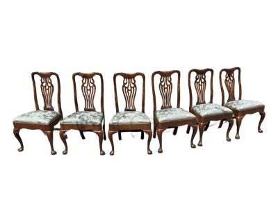 Mid 18th Century Set of 6 Antique Queen Anne Walnut Dining Chairs