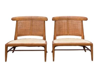 1950s Sophisticate by Tomlinson Slipper Chairs - Set of 2