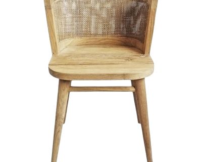 Cinde Raw Teak & Cane Dining Chair