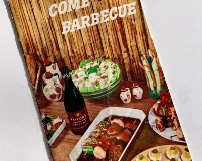 1958 "Come to our Barbecue" (Taylor Wine)Promo Cook Booklet (Rare)
