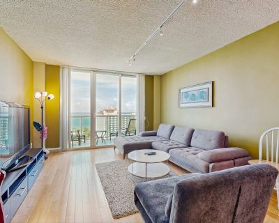 Avg / night: $168. High-Rise Oceanview Condo w/ Pool, Tennis & Gym: Walk to Beach, Dining, Shops | Located in Sunny Isles Beach, FL | 4.03 Stars | 1 Bed, 1.5 Bath | Pet-friendly. Dog-friendly. Max 4 guests. Perched on the 16-floor overlooking the ocean, this 1BR/1.5BA condo is the perfect coastal getaway to Sunny Isles Beach. Spend sun-soaked days at the complex sparkling pool, or walk just 6 m...