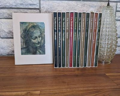 Lot of 13 Library of Art Series by various art critics from their areas of authority. Published circa 1960 s (not every edition in the series has same publication date) by Time-Life Books, New York. Large beige hardcover with picture boards, each in its own beige box sleeve. Text is printed on thick, slick paper, with beautiful illustrations. Time Life had some of the finest art critics in the ...