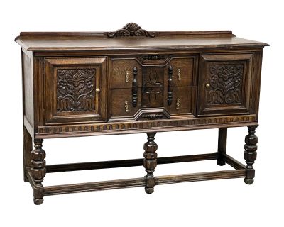 Antique Carved Wood Buffet