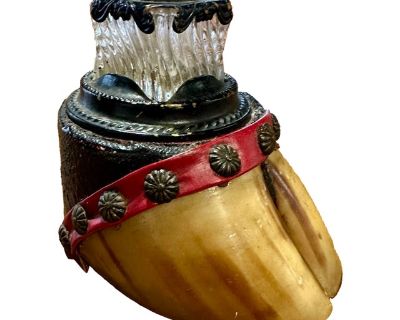 Antique Bovine Hoof Inkwell