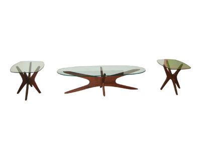 Adrian Pearsall for Craft Associates Midcentury Jacks Coffee and Two End Tables