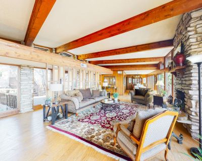 Avg / night: $394. A King's View of Hill Country: Scenic Home w/ End-to-End Deck | Located in Austin, TX | 4.74 Stars | 3 Bed, 2 Bath | No Pets. No pets. Max 6 guests. An incredible vantage point of Texas Hill Country is yours to savor at this 3BR, 2BA house (sleeps 6) with walls of windows and a deck that runs the entire width of the home, taking full advantage of the view. Just 15 minutes fro...