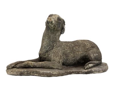 Early 20th Century English Stone Whippet Dog