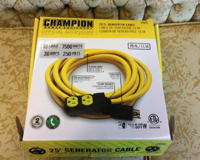 25ft Champion Generator cable $80
