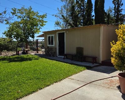 Security deposit: $550.00 * Fees apply?: No. References are not required. Non-smoking. Furnishings: Furnished * Disabled access: * Living room: shared. $1,175 monthly (whole property). Just completed w private patio kitchen underway. Plans for private bath access to main kitchen n bath in main house, WD access, monthly housekeeping to bath n kitchen secured package delivery, New furnishings inc...