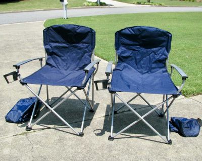Deluxe Folding Camp Chairs (Set of 2)