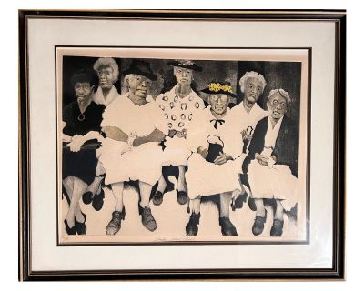 "Sunday School Class" Limited Edition Etching by Dale Rayburn, 36/100