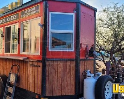 Eye-Catching Trolley-Style Food Concession Trailer with Pro-Fire