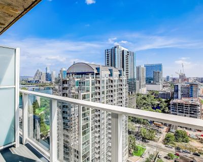 Avg / night: $280. 24th Flr-Urban Oasis- lake & downtown-view balcony & rooftop pool | Located in Austin, TX | 4.84 Stars | 1 Bed, 1 Bath | No Pets. No pets. Max 4 guests. This chic, modern, urban oasis is set on the 24th floor with amazing views and is located in the heart of the city. The Live Music Capital of the World is at your doorstep, with downtown hot spots just an elevator ride away. ...