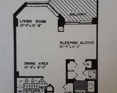 Studio Bedroom 1 BA 687 ft Furnished Apartment for Rent in Secaucus, New Jersey