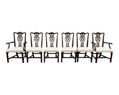 Henredon Chippendale Style Dining Chairs Set of Six
