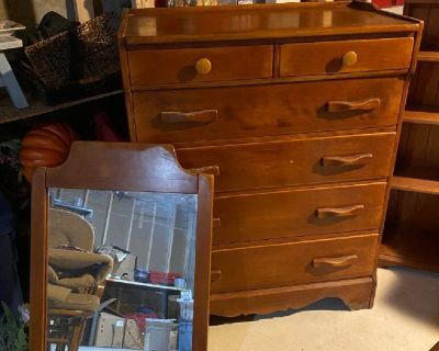 Maple Chest and Bureau with mirror