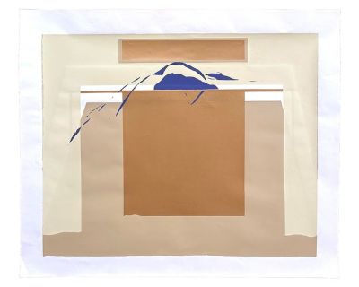 Mid Century Modern Silkscreen Print on Paper by Barbara Beck 1969